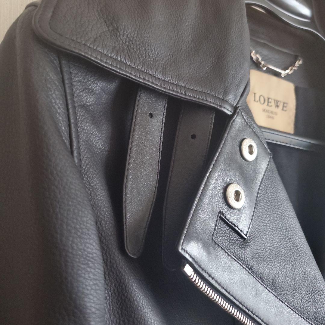 ロエベ 本革レザーのライダースジャケット