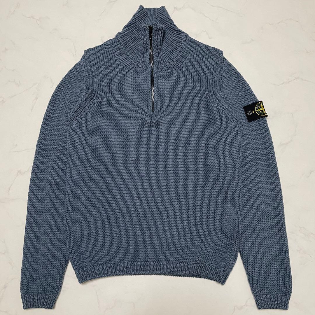 STONE  ハーフジップ ミドルゲージ ニットセーター Mサイズ