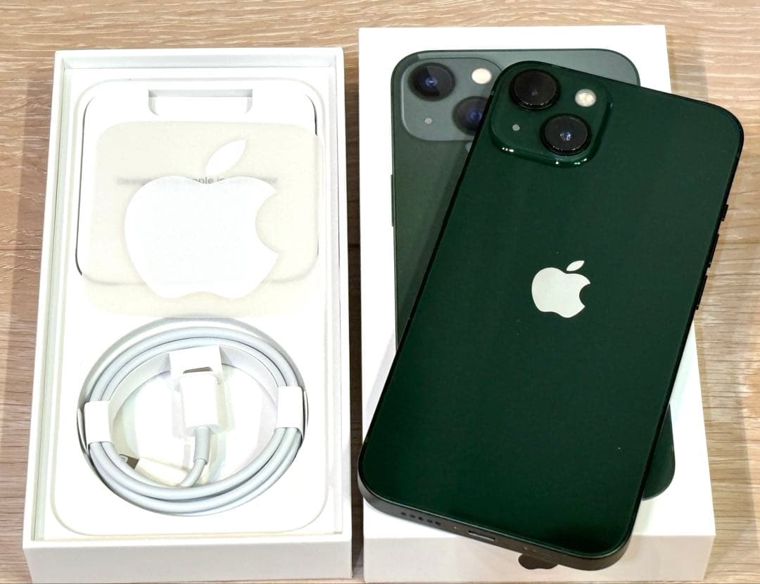 【週末セール】美品iPhone13 グリーン256GB SIMフリー 付属品新品