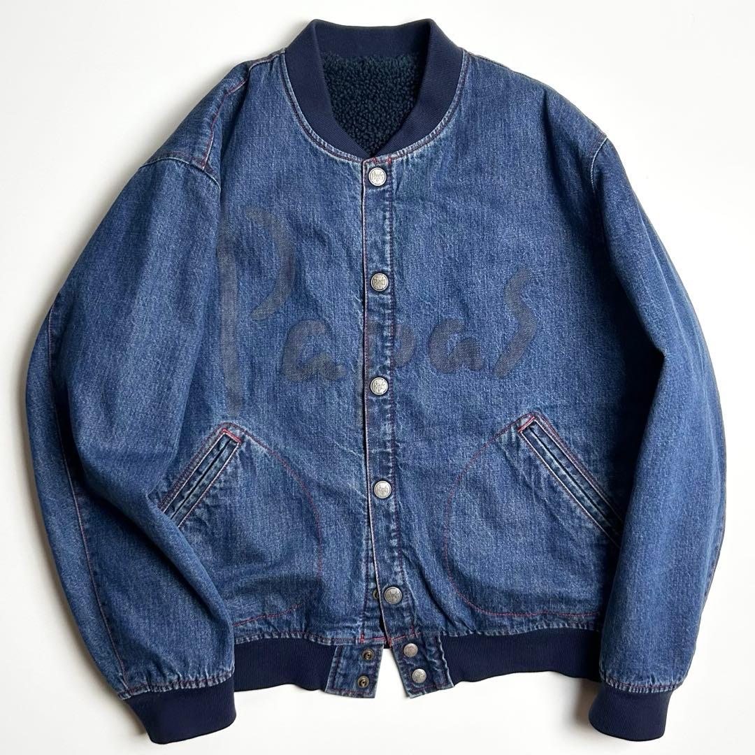 【希少】PAPAS(パパス)インディゴデニムボンバージャケット/ブルゾン/M