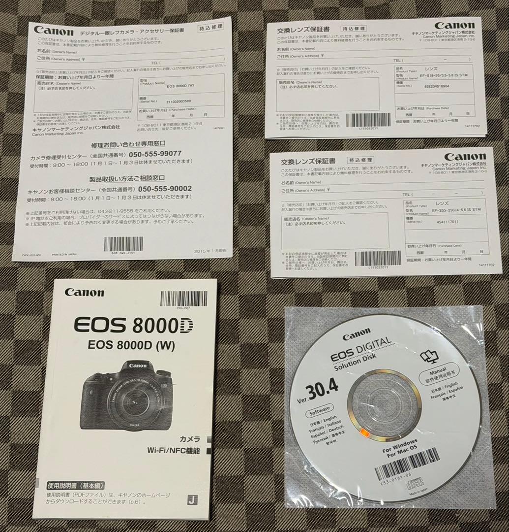 美品 Canon EOS 8000D デジタル一眼レフカメラ(SC数4340回)