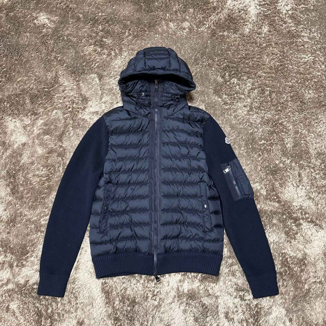 moncler モンクレール　ハイブリッド　ニット　ダウン　black M