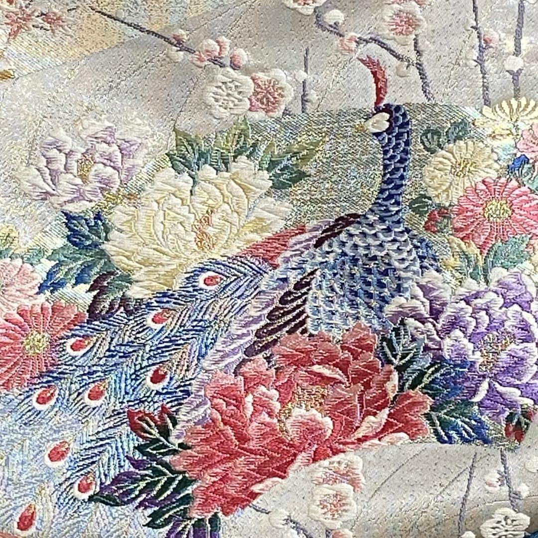 366 帯リメイク　華やかな孔雀のふっくらショルダーバッグ　匿名配送