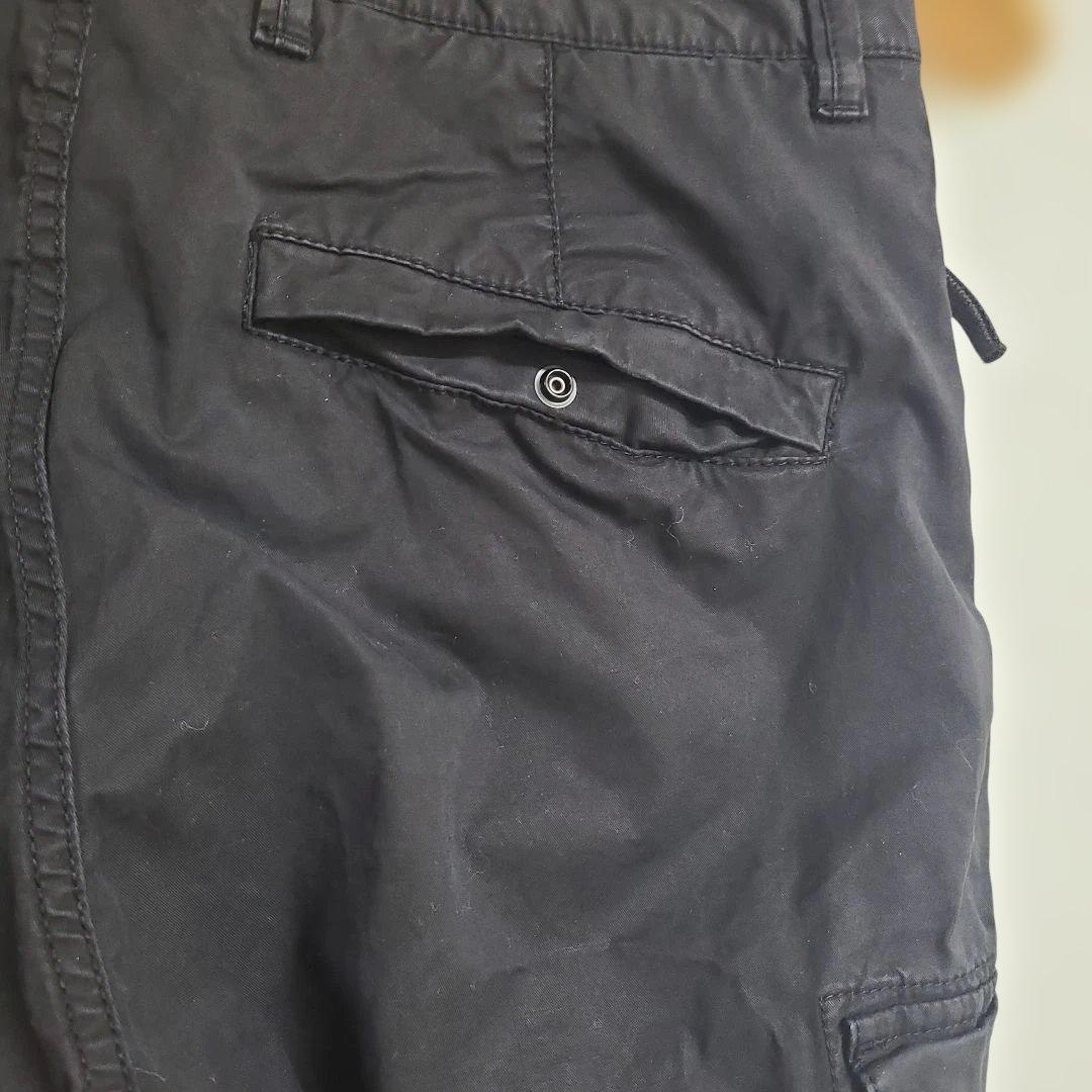 stone ストーンアイランド 黒 ブラック w30 カーゴパンツ
