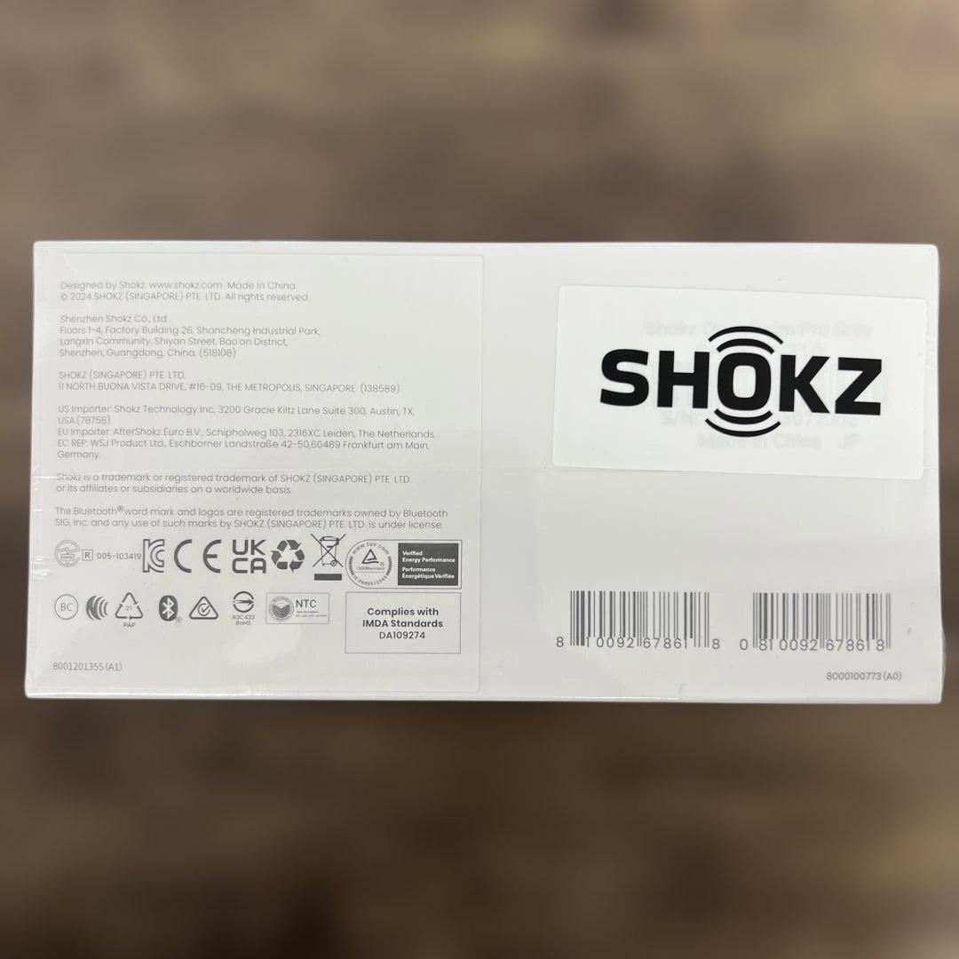 261473 Shokz OpenSwim Pro骨伝導イヤホン 水泳用グレー