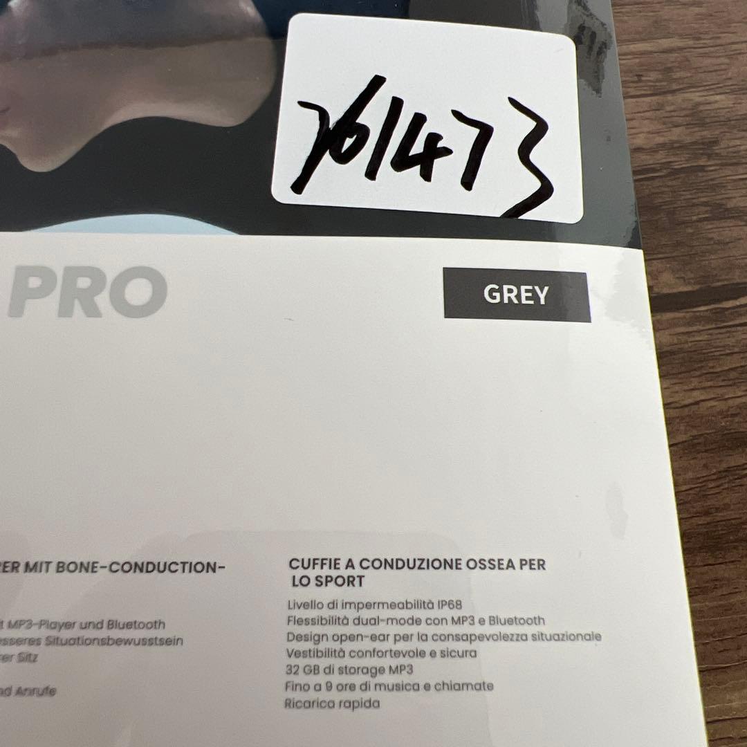 261473 Shokz OpenSwim Pro骨伝導イヤホン 水泳用グレー