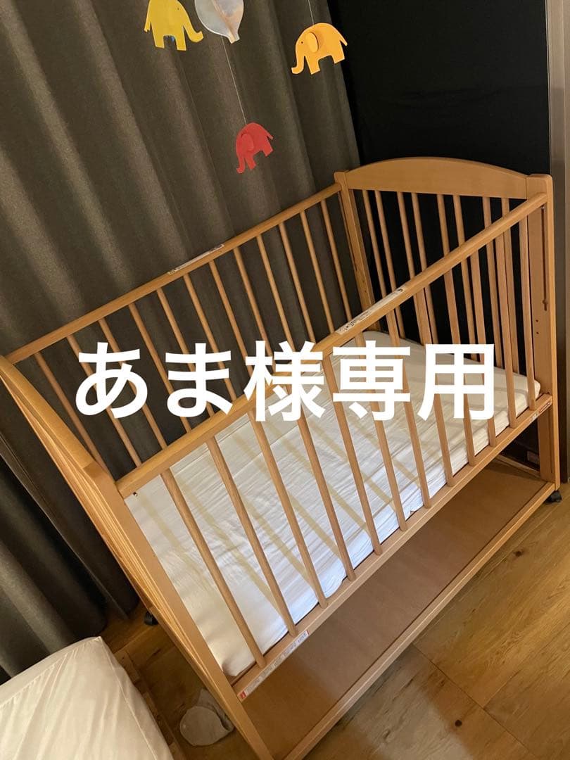 サワベビー Sawababy ベビーベッド ステラ C型（マット、ベビー枕付き）