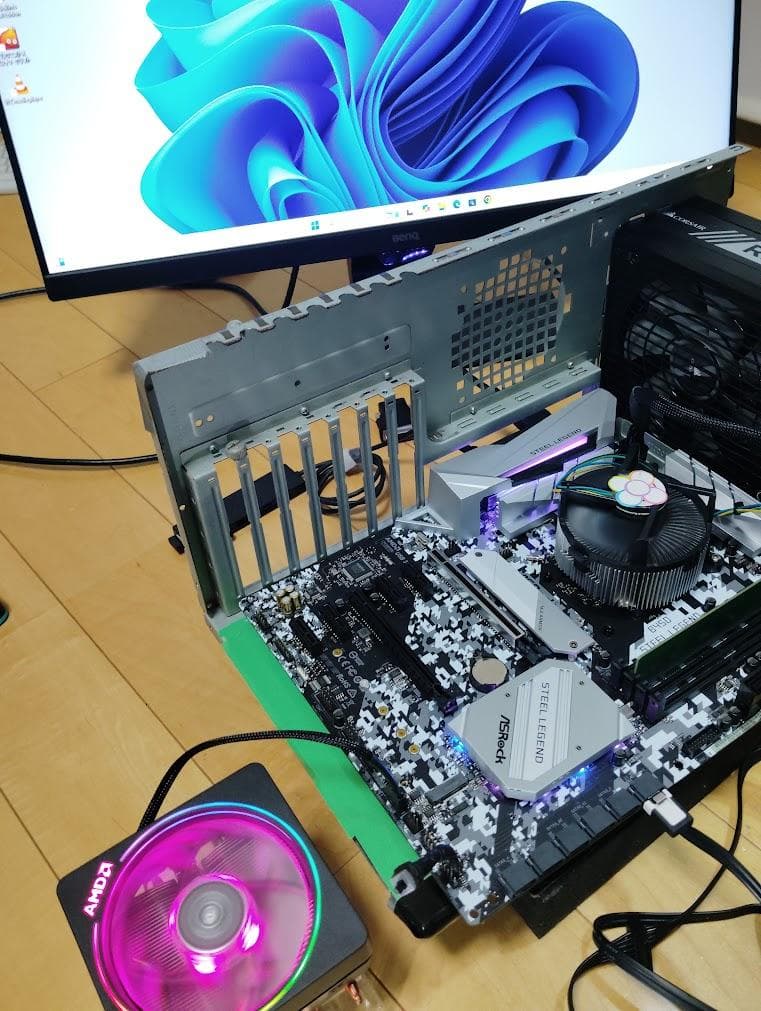 Ryzen5-2400G+B450STEEL LEGEND+RGBCPUクーラー