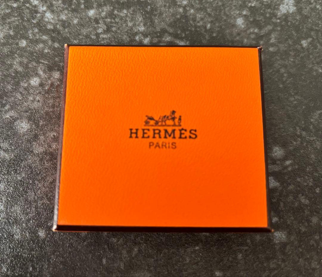 HERMES カフリンクス シルバー/ウッド(箱付き)