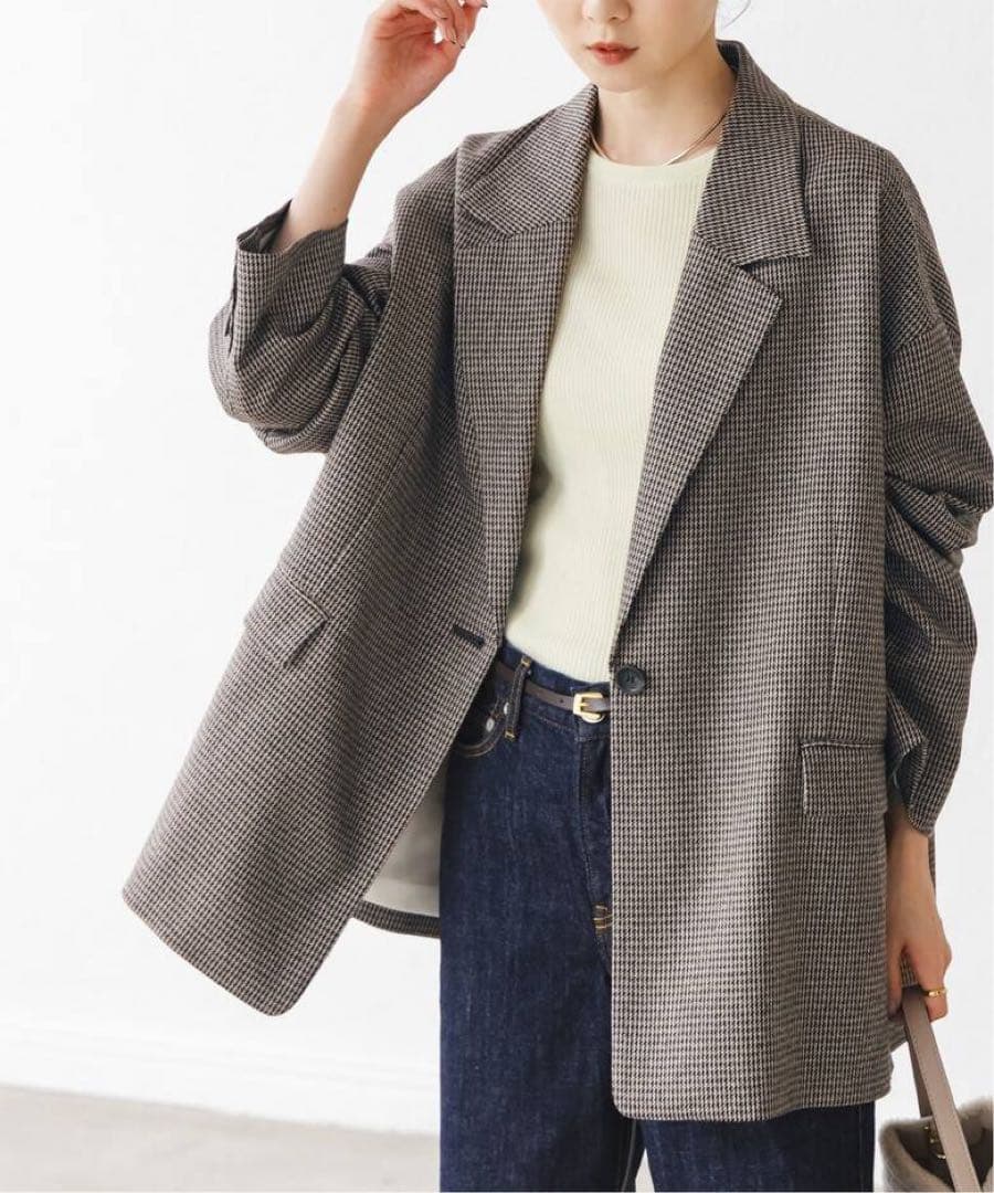 NOBLE オーバーサイズチェックジャケット