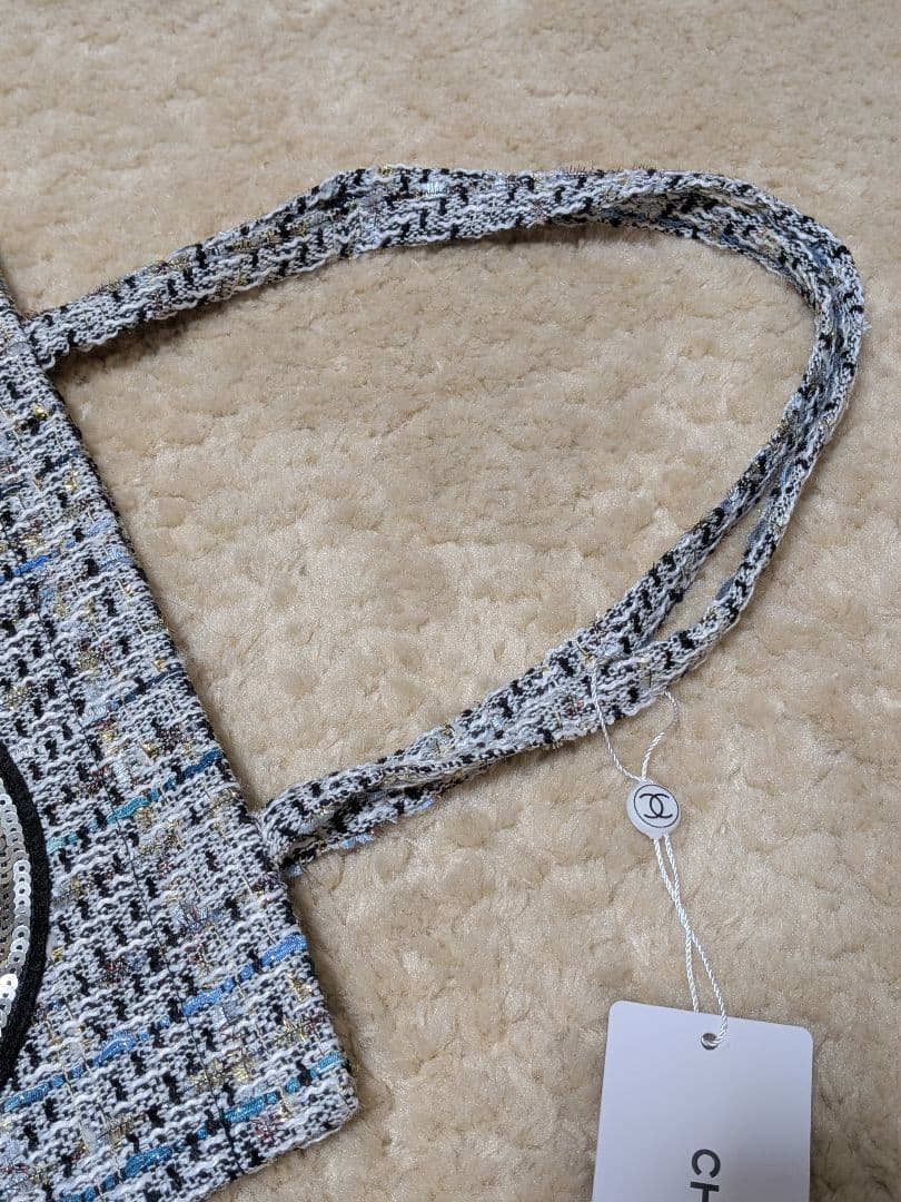 CHANEL ツイード トートバッグ スパンコール