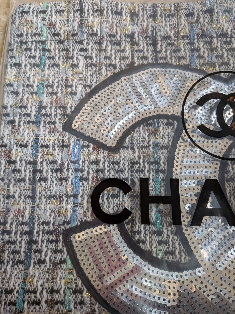 CHANEL ツイード トートバッグ スパンコール