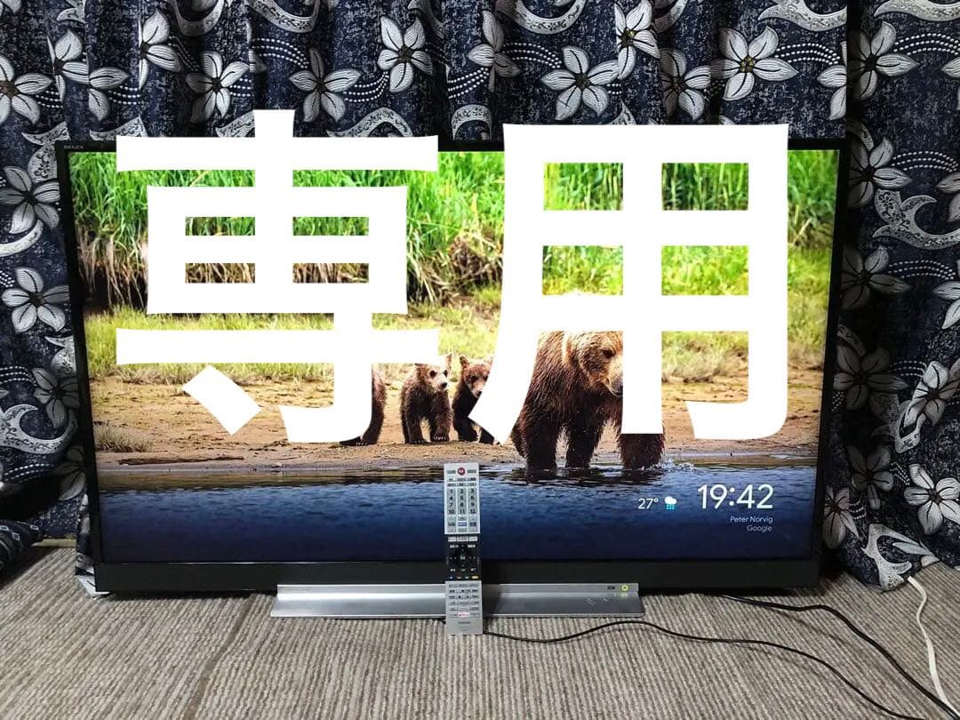 Toshiba REGZA 液晶テレビ　49Z720X リモコン付き