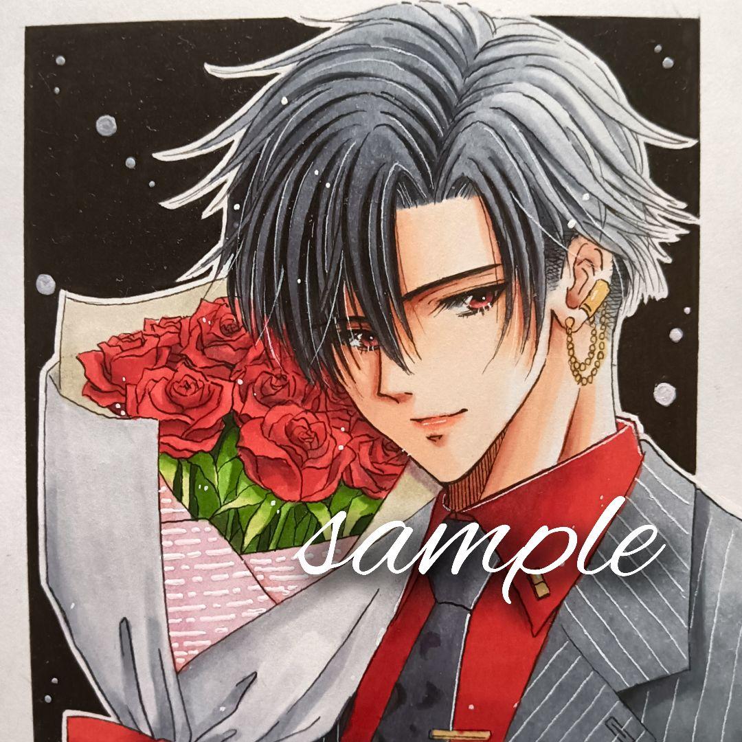 手描きイラスト　オリジナル　葉書サイズ