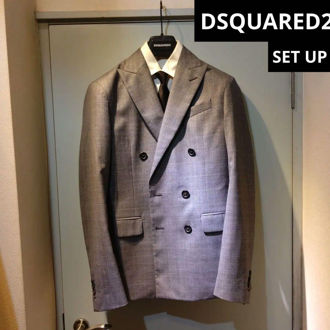 DSQUARED2 ダブルブレスト スーツ セットアップ ジャケット グレー