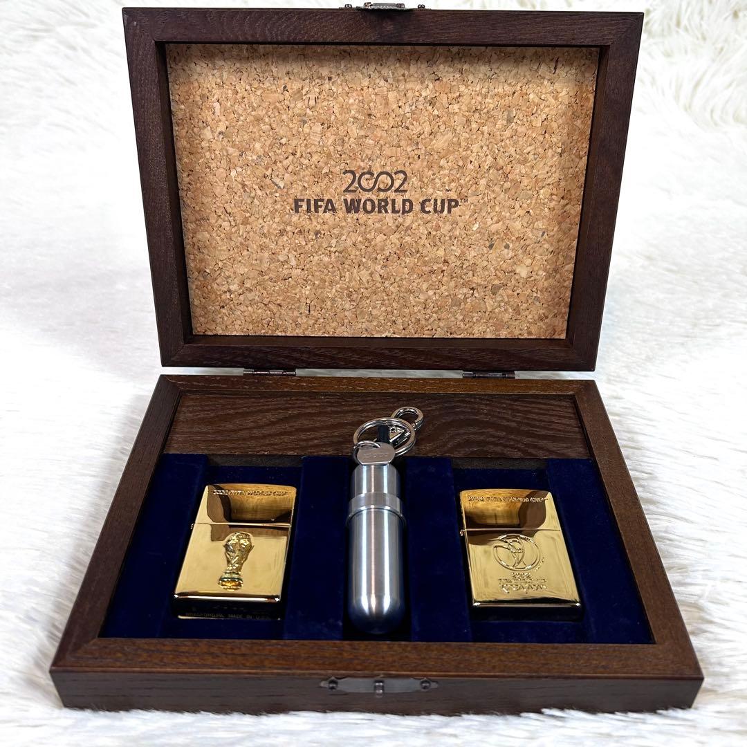 2002 FIFA World Cup 記念ジッポ ライターセット 金メッキ