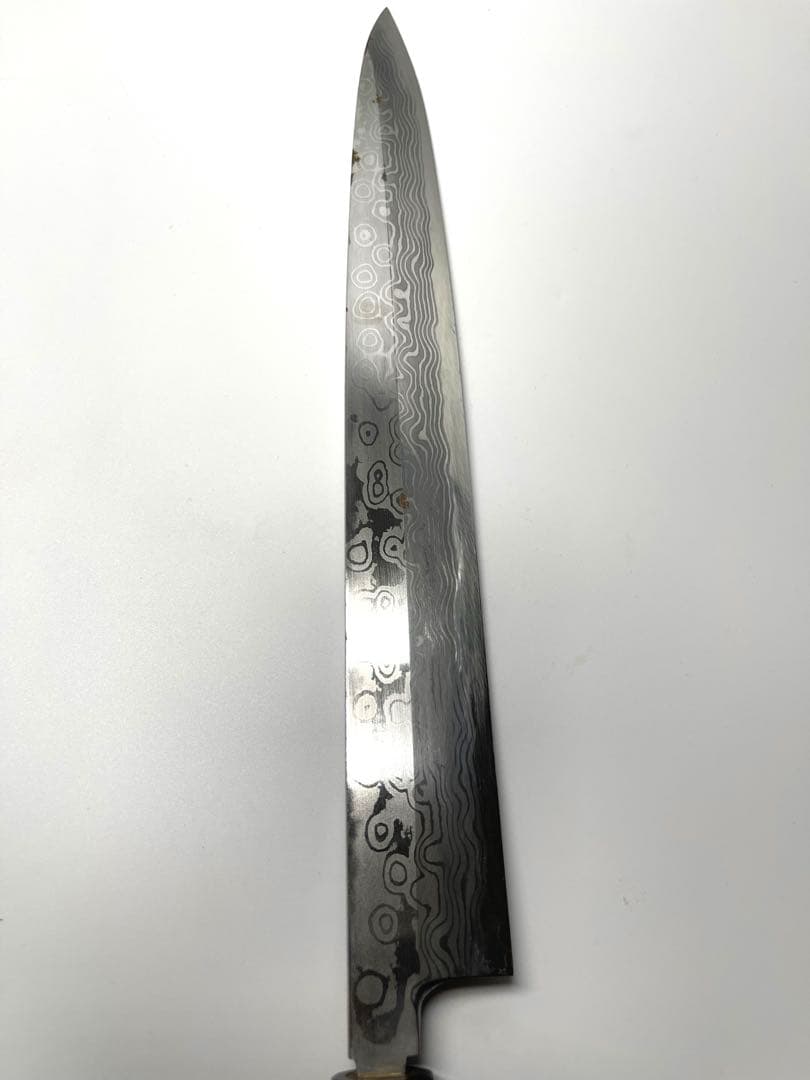 カリメロ　柳刃包丁　墨流し　青鋼　別誂