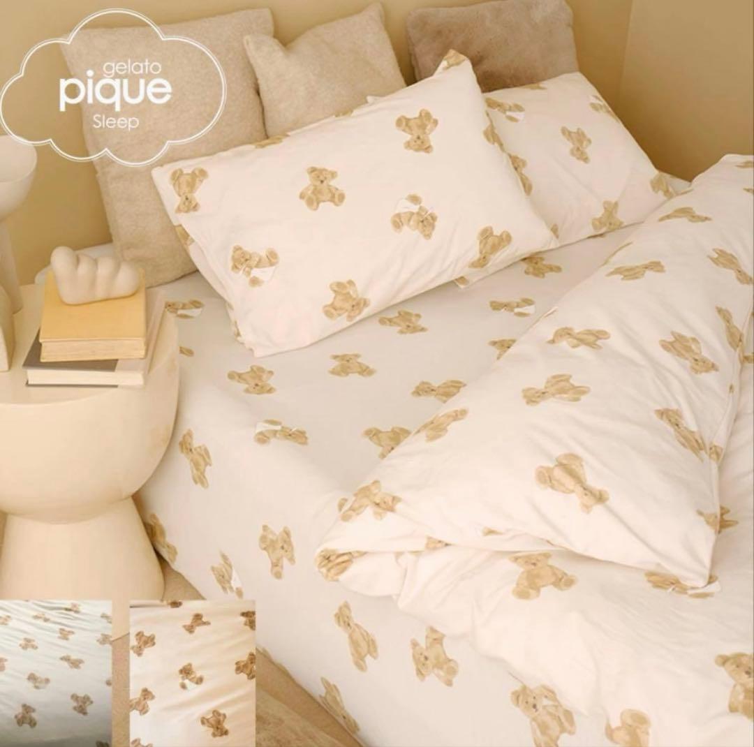 ジェラピケ　寝具3点セット　ベア柄　シングルサイズ　　新品　ベッドリネン