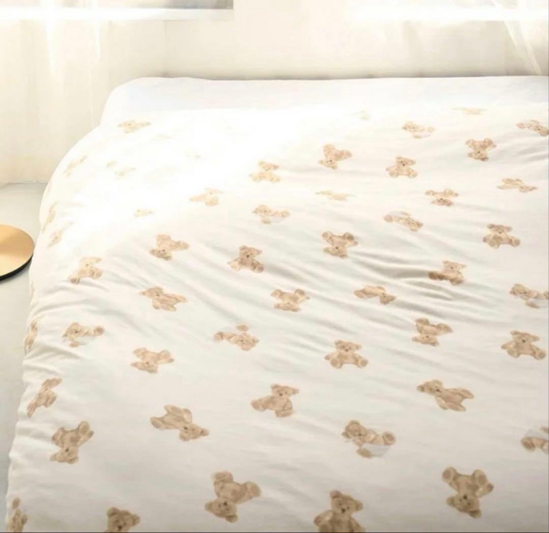 ジェラピケ　寝具3点セット　ベア柄　シングルサイズ　　新品　ベッドリネン