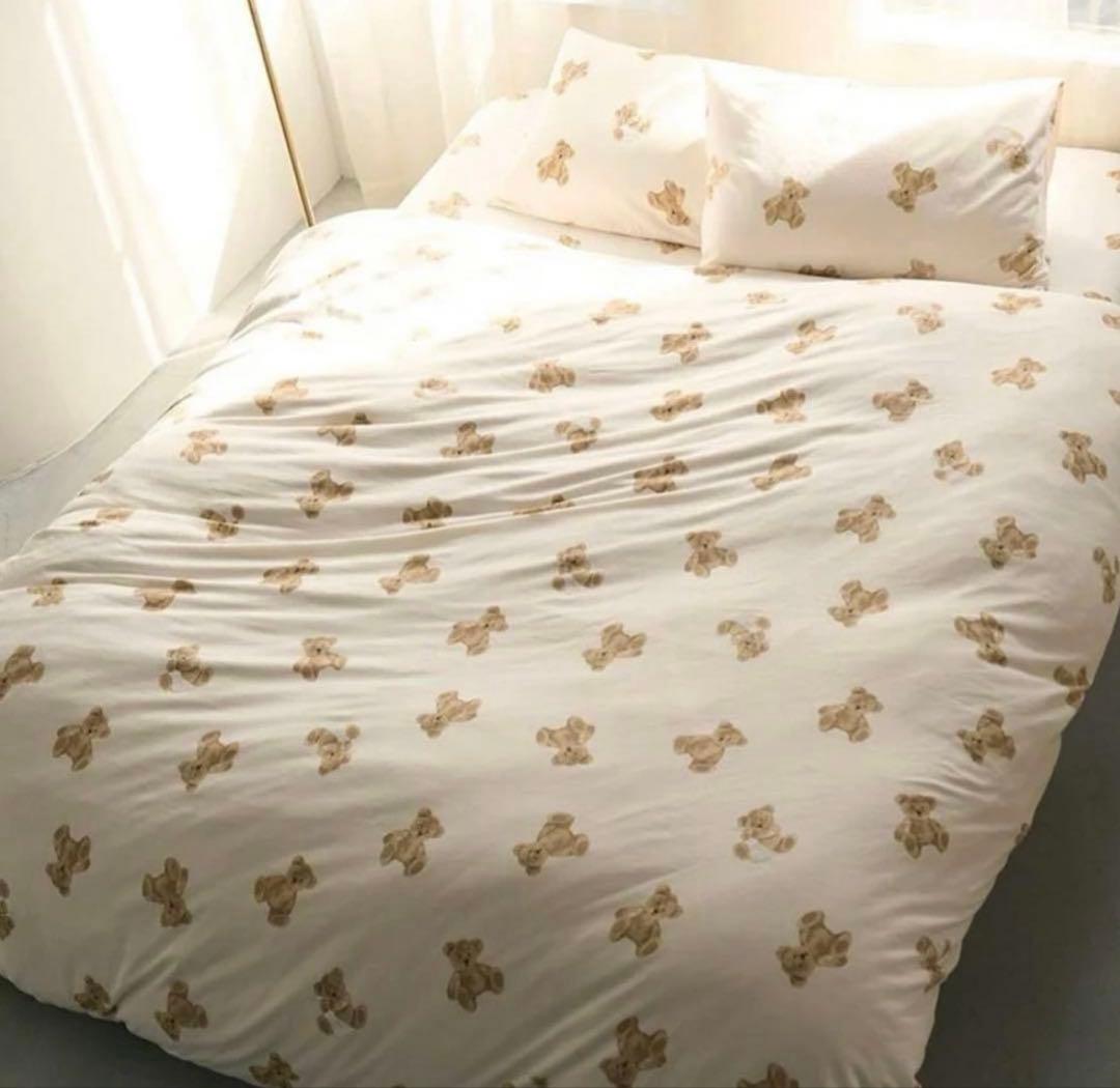 ジェラピケ　寝具3点セット　ベア柄　シングルサイズ　　新品　ベッドリネン