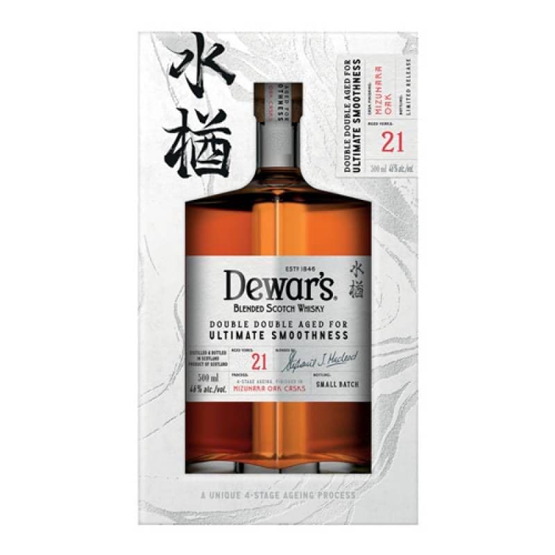 デュワーズ ダブルダブル 21年 ミズナラ 500ml 水楢