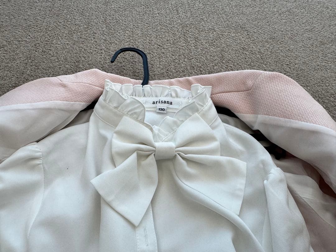 【売り切り】アリサナスーツ 130 2着セット 卒園式 入学式 ピンク&ラベンダ