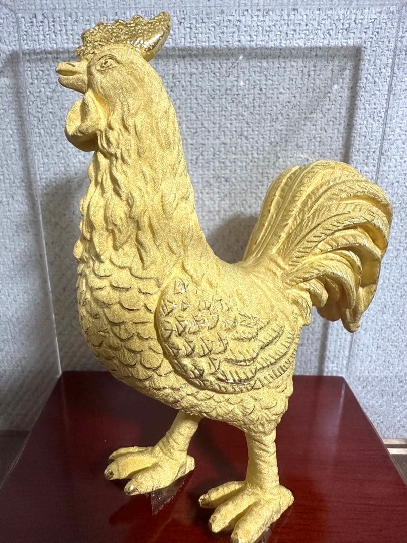 「金色の鶏の彫刻 」TSL/謝瑞麟店　金運　子孫繁栄　運気アップ置物