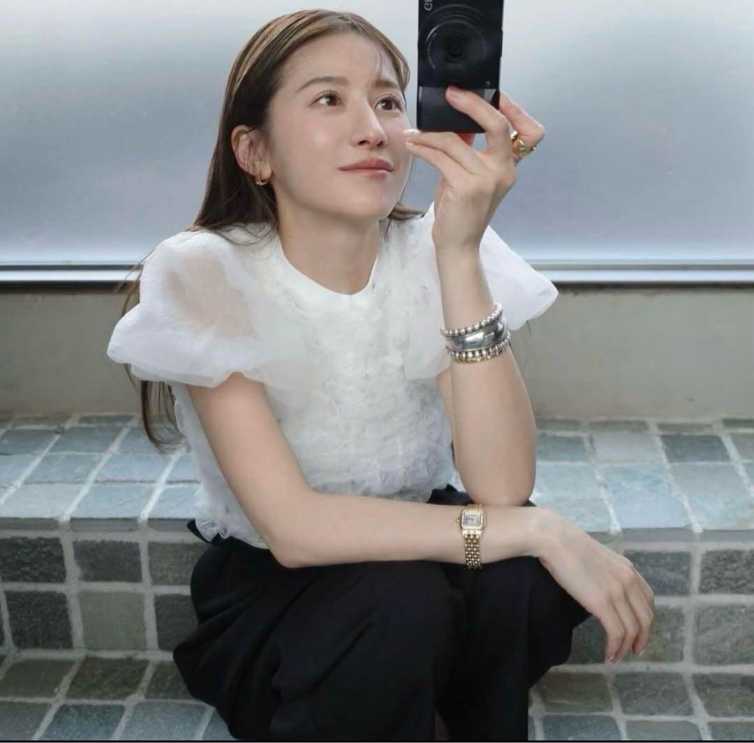 トップス clane TULLE VEST LAYERED TOPS