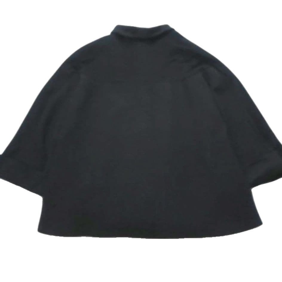 ✨美品✨プラダ　WOOL ポンチョ コート　ショールカラー ブラック　サイズ44