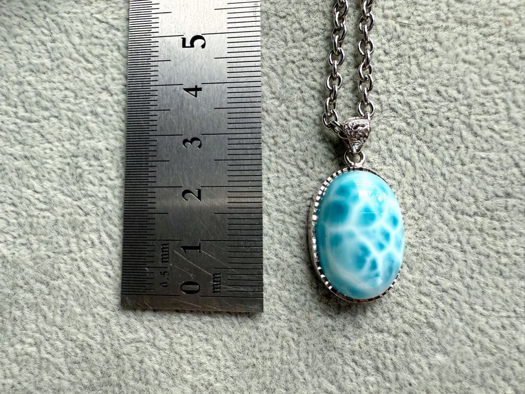 ※おもいで　【高品質•希少】ラリマーペンダントネックレスとブレスレットペア