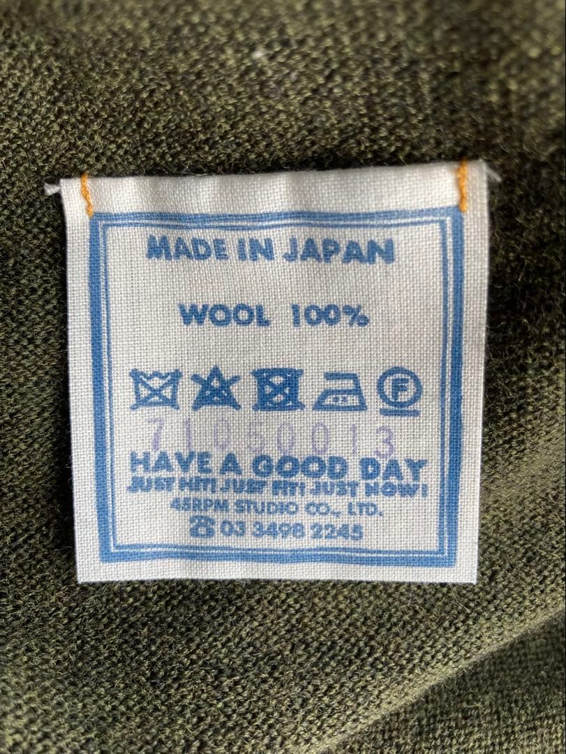 45rpm 45R 度詰USモーのニットソードレス