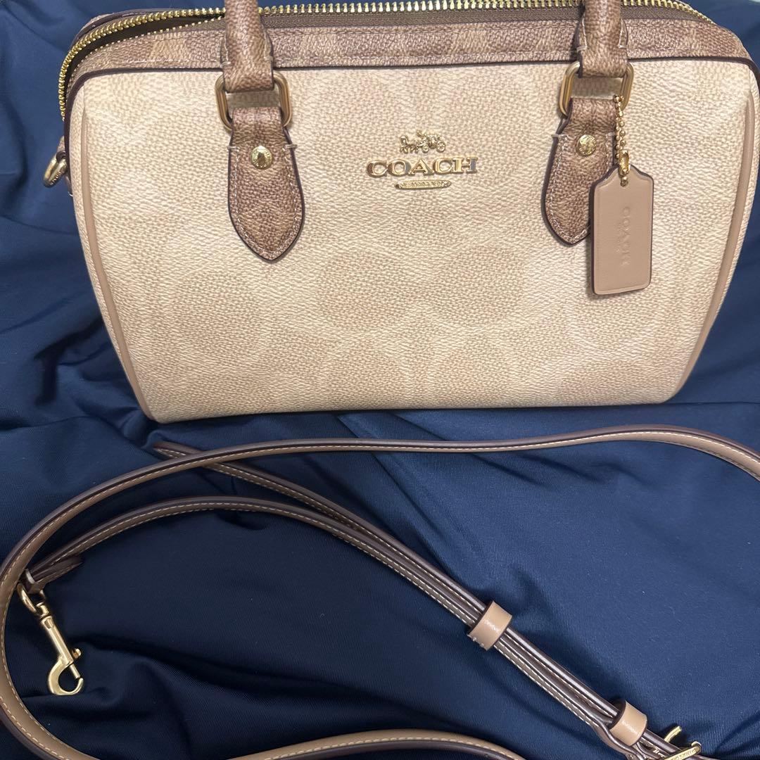 COACH ショルダーバッグ ベージュ レザー