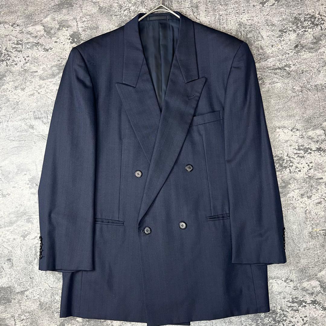 Christian Dior ダブルブレスト ウールジャケット ネイビー系