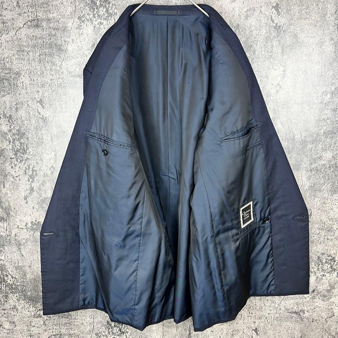 Christian Dior ダブルブレスト ウールジャケット ネイビー系