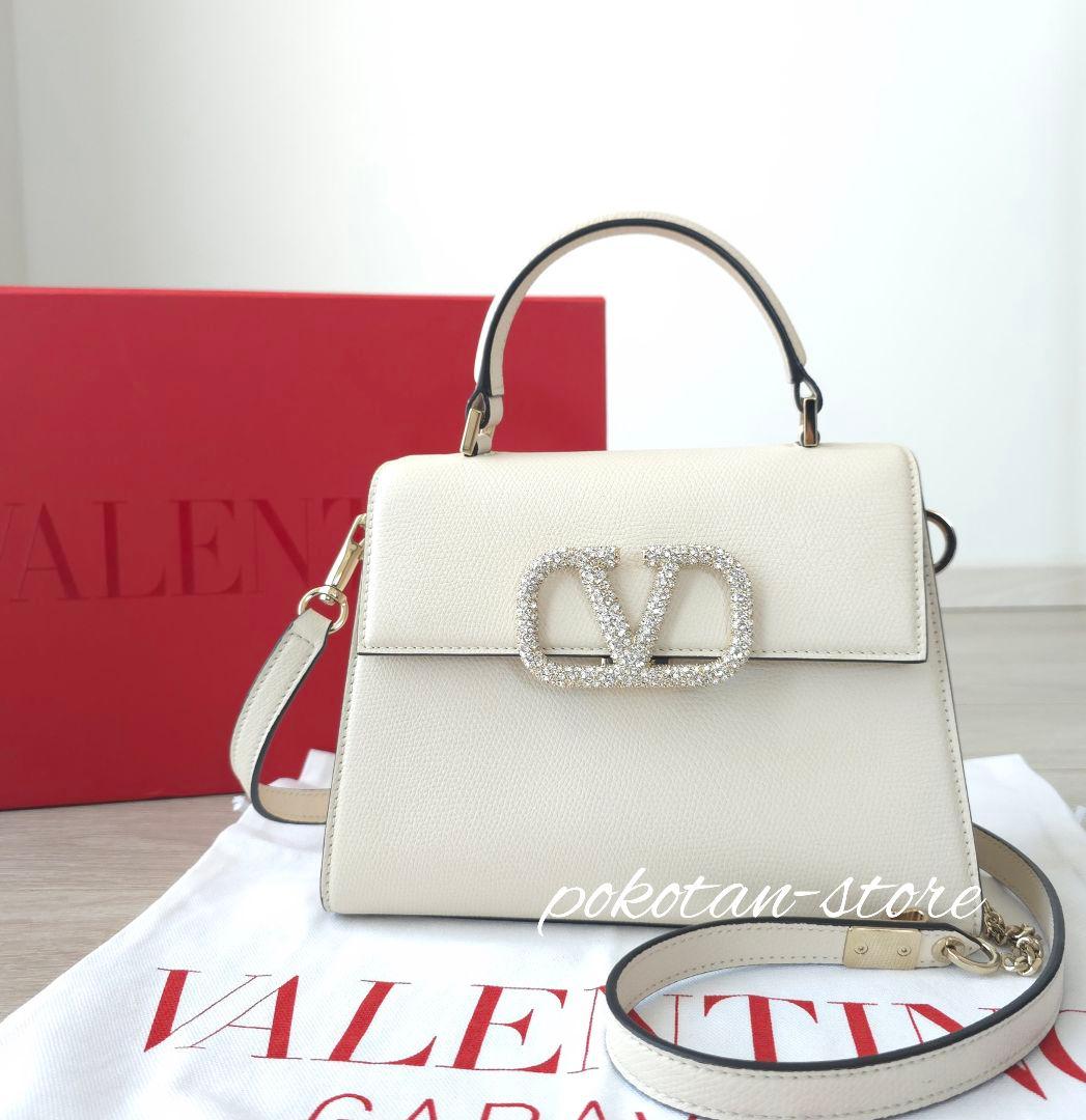 訳あり極美品【ヴァレンティノ】Vスリング　ジュエル　スモール　ハンドバッグ
