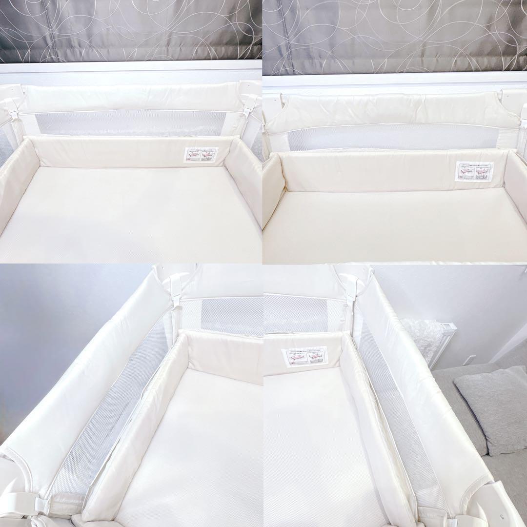 アップリカ ベビーベッド ココネルエアー ミルク ホワイト