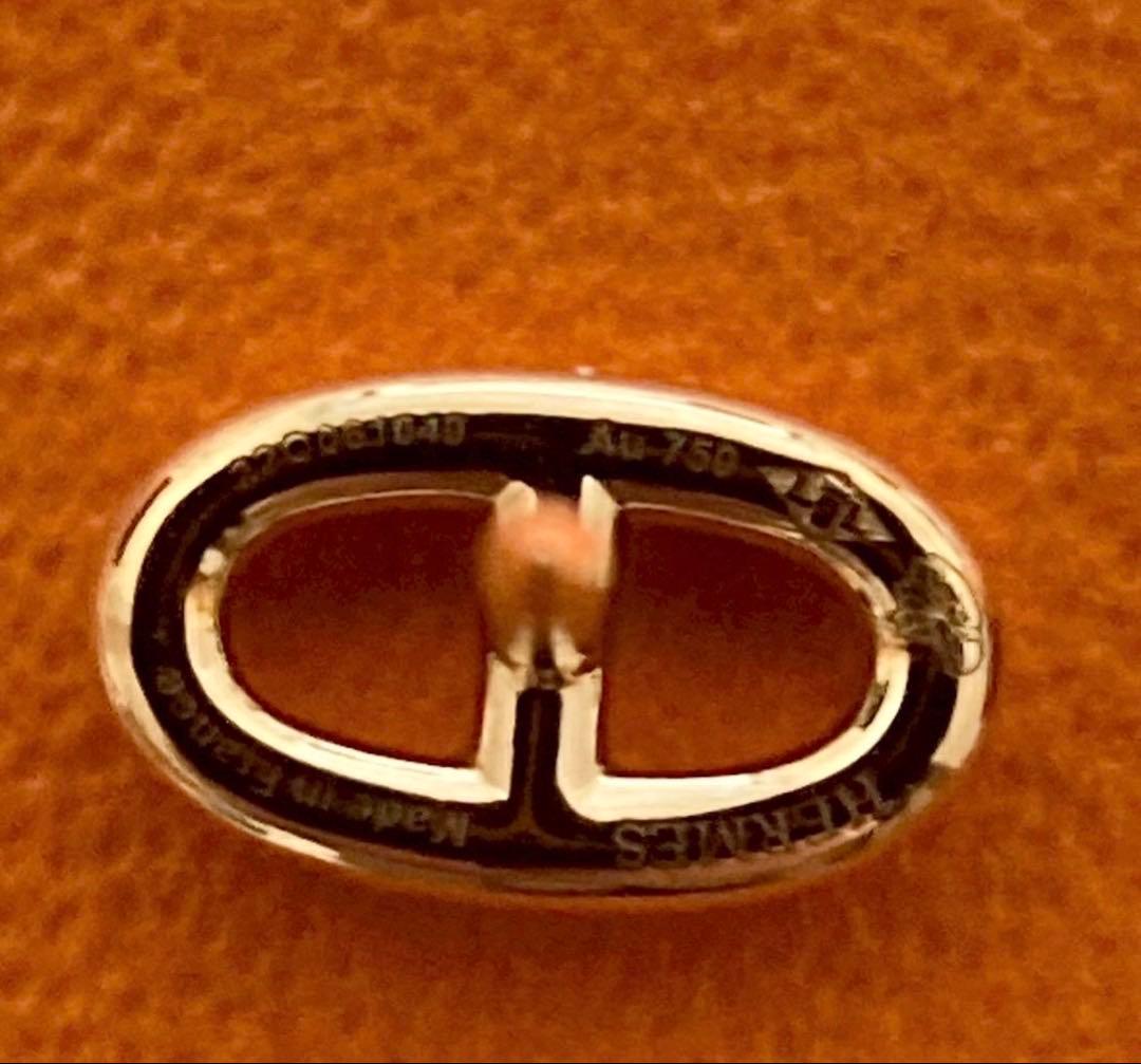 HERMES エルメスシェーヌダンクルピアス18金PG 片耳k18pg18kpg