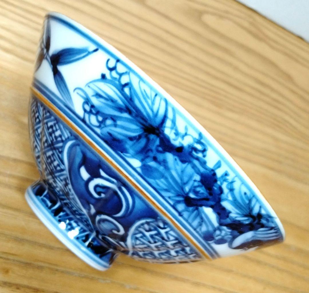 ☆ 加藤利昌 清水焼 染付飯茶碗