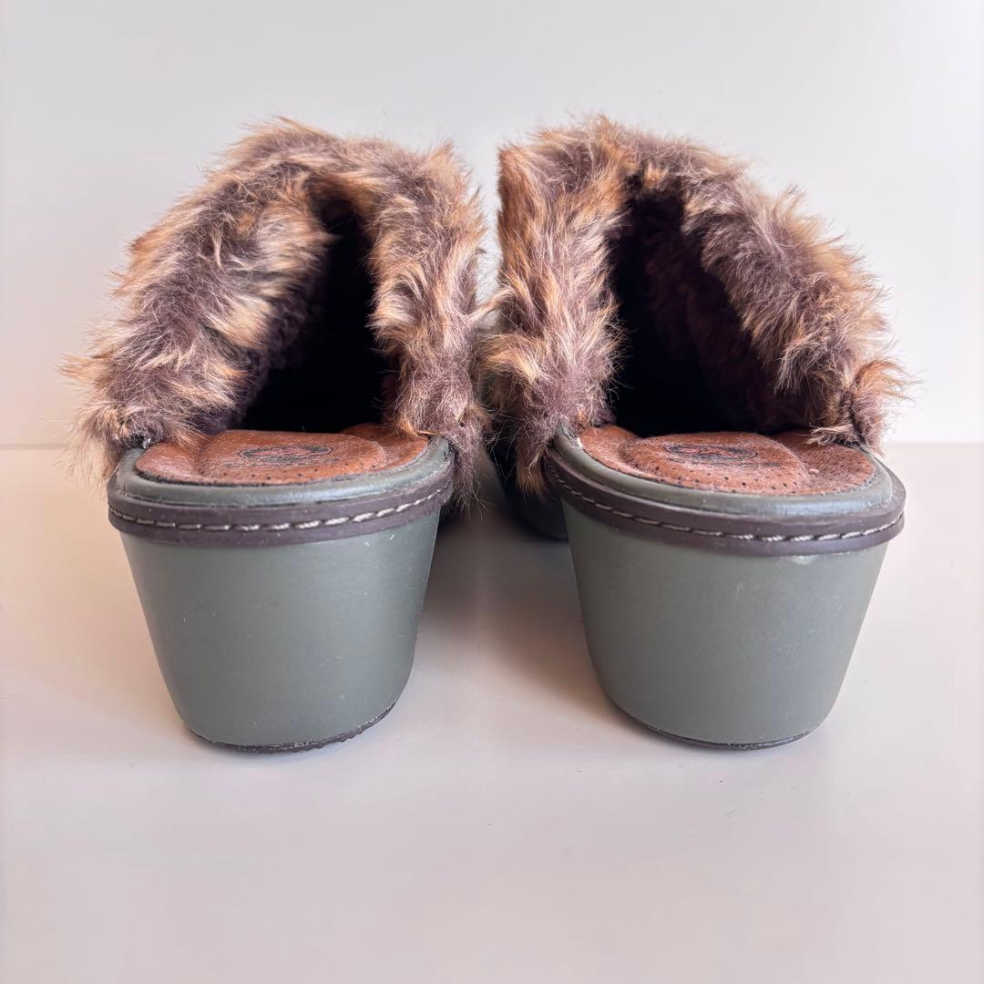 【美品】crocs コブラー　クロックス　厚底　サボ　ボア付　クロッグ