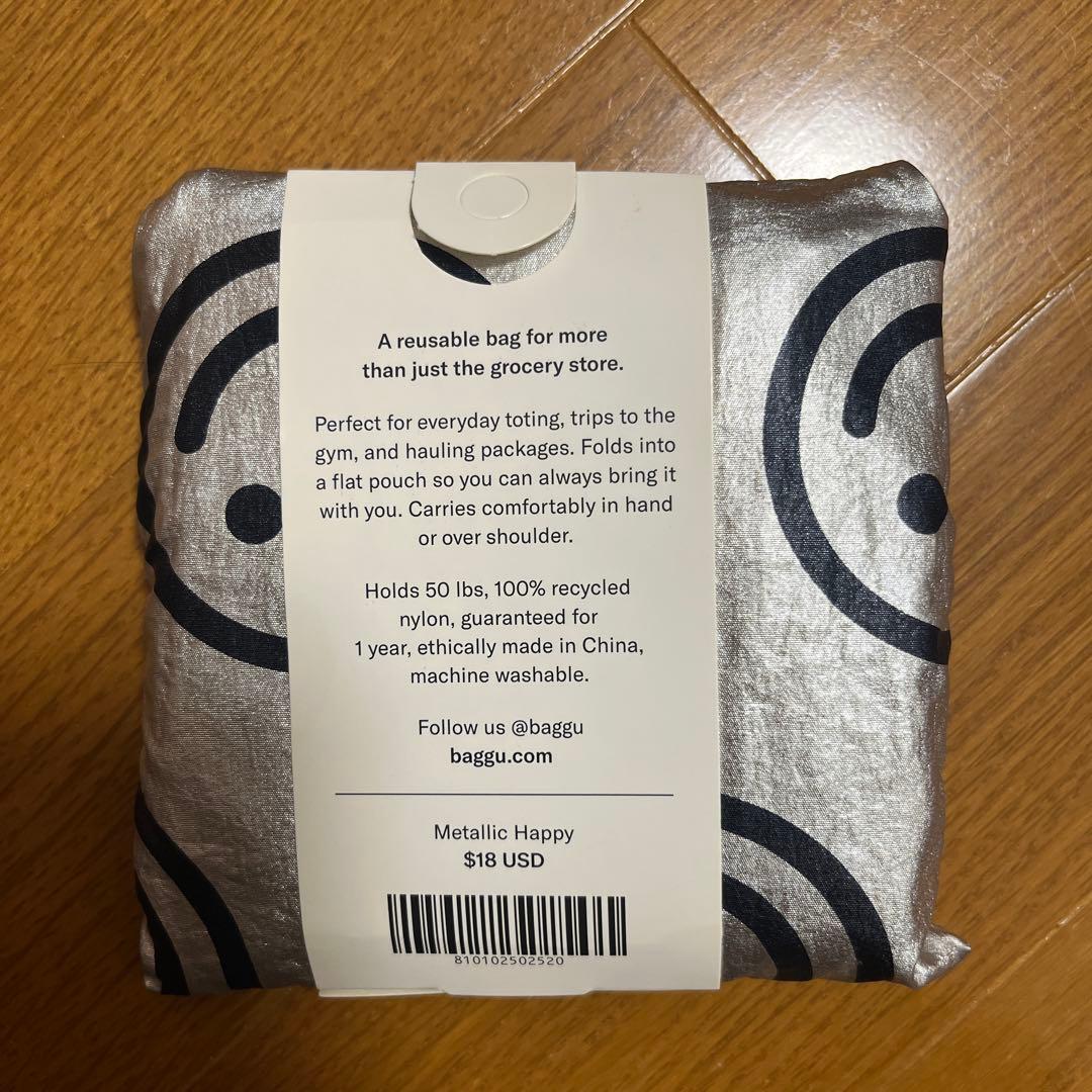 【ラスト1点】BAGGU standard メタリックハッピー