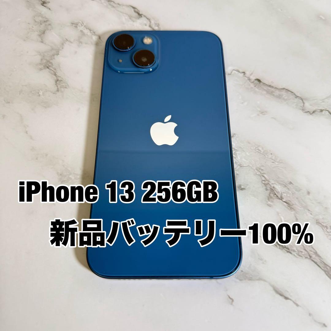 ★極美品　iPhone 13 256GB SIMフリー 新品バッテリー100%