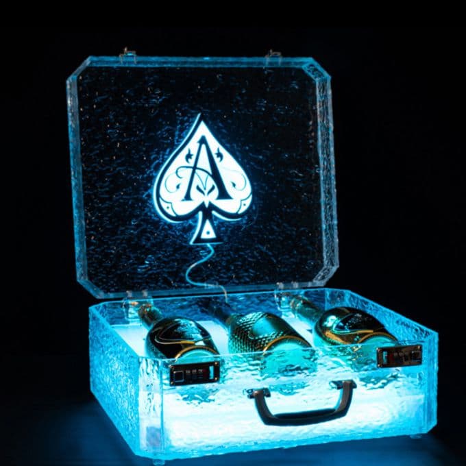 ボトルケース　LED　アルマンド アタッシュケース ディスプレイ シャンパン