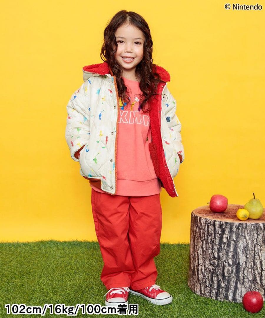 『aya』BREEZE ピクミンコラボ リバーシブルボアブルゾン