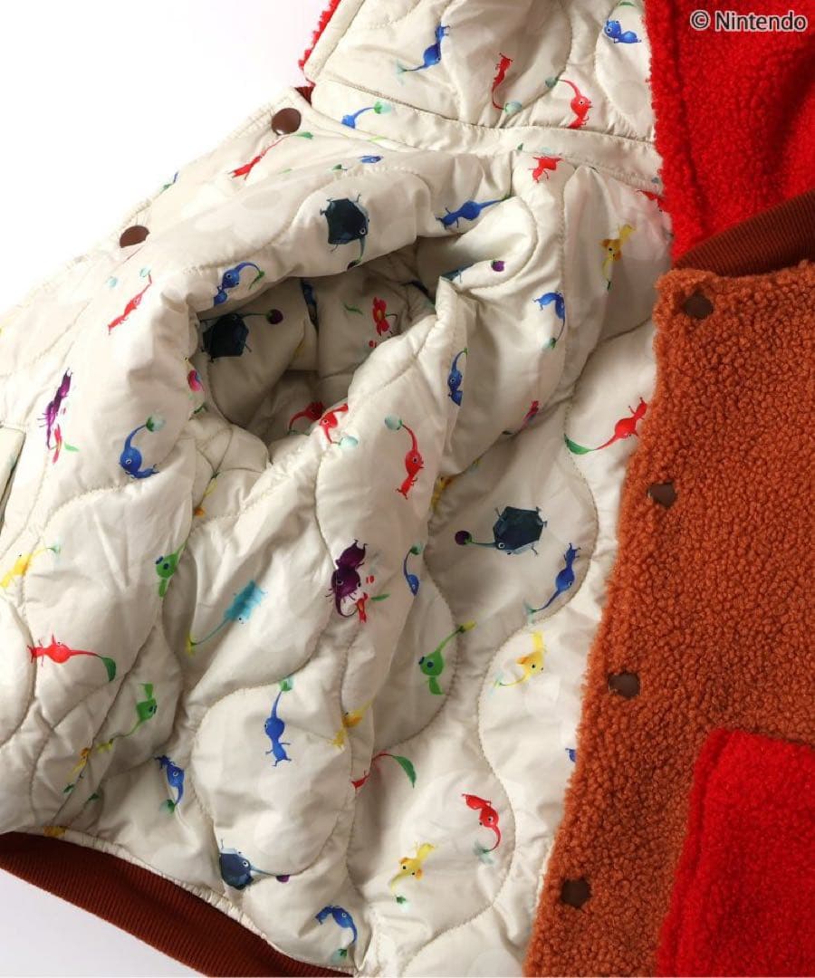 『aya』BREEZE ピクミンコラボ リバーシブルボアブルゾン