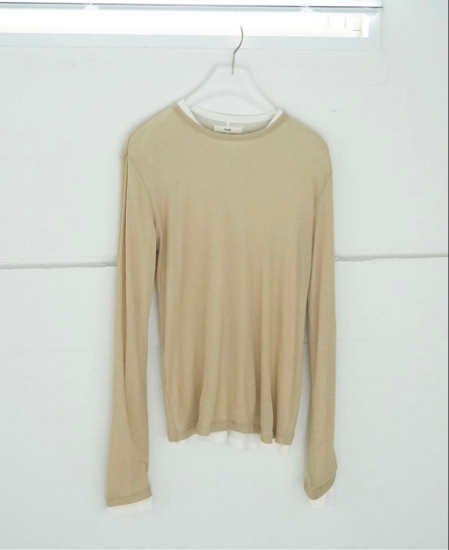 Layered Sheer Long T-shirts イエロー