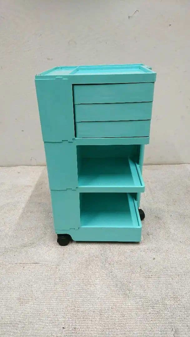 B-line ビーライン ボビーワゴン 水色 3段3トレイ