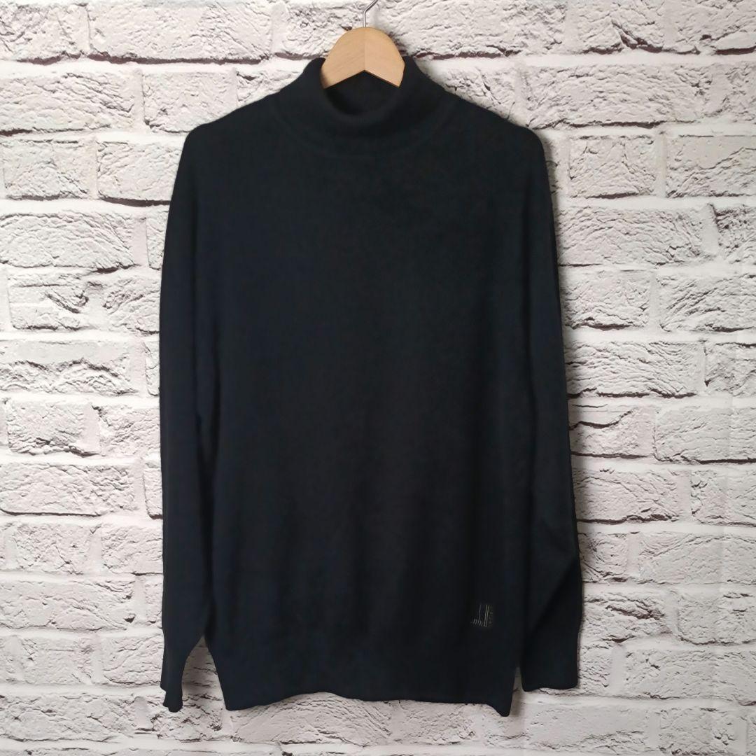 美品■dunhill カシミヤ100% タートルネックセーター ブラック