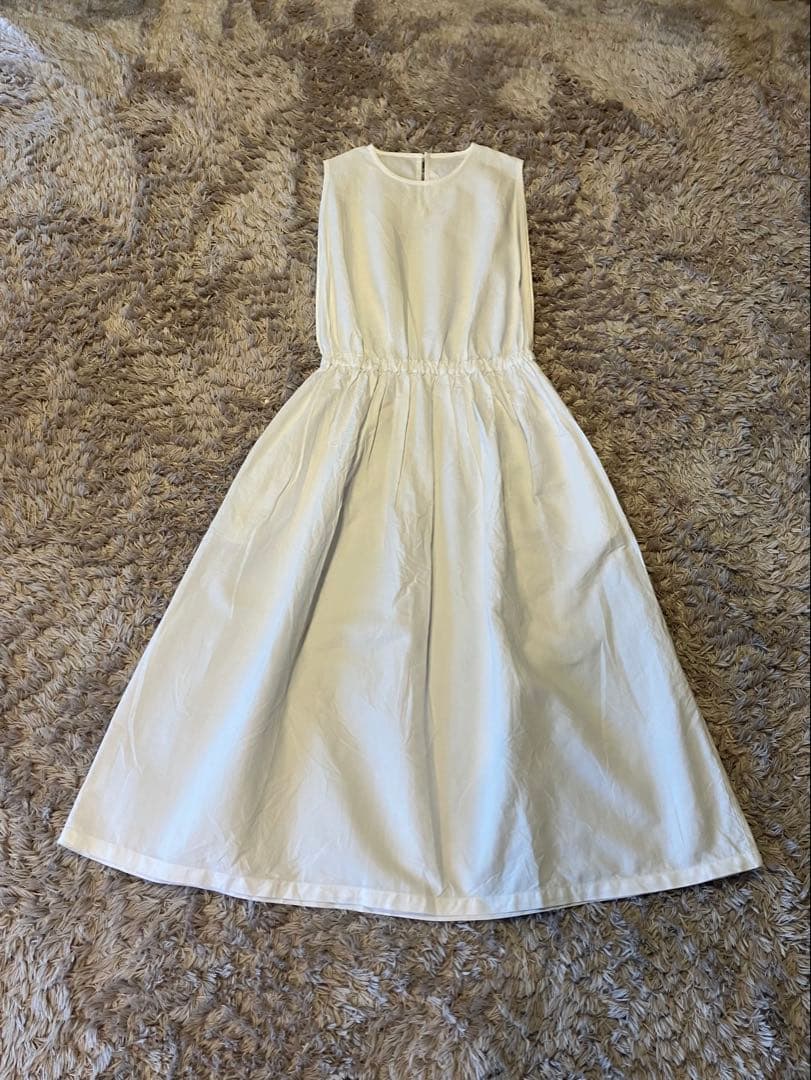 homspun コットンリネンマットノースリーブワンピース　ホームスパン