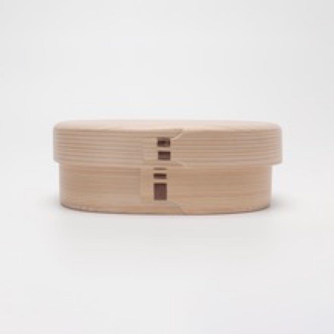 大館曲げわっぱ　柴田慶信商店　白木弁当箱　無塗装　小　お箸付き