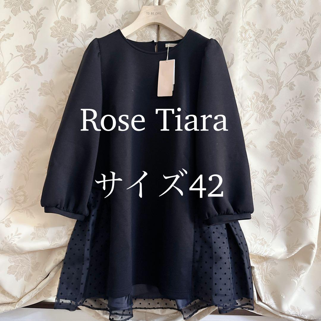 新品 大きいサイズ ローズティアラ ドット柄 ふんわり チュニック